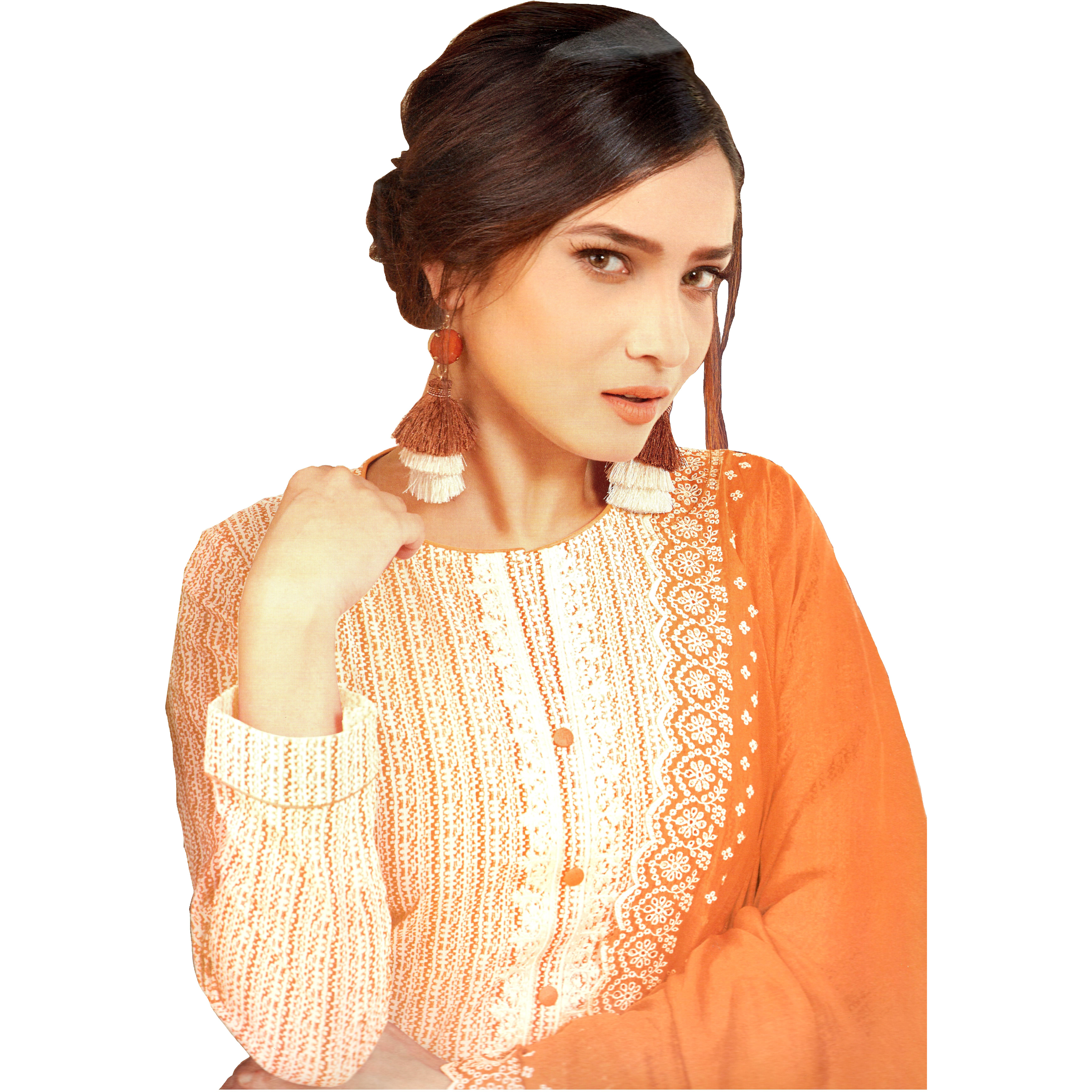 MAHATI lawn cotton salwar suits with chiffon dupatta (Size M)