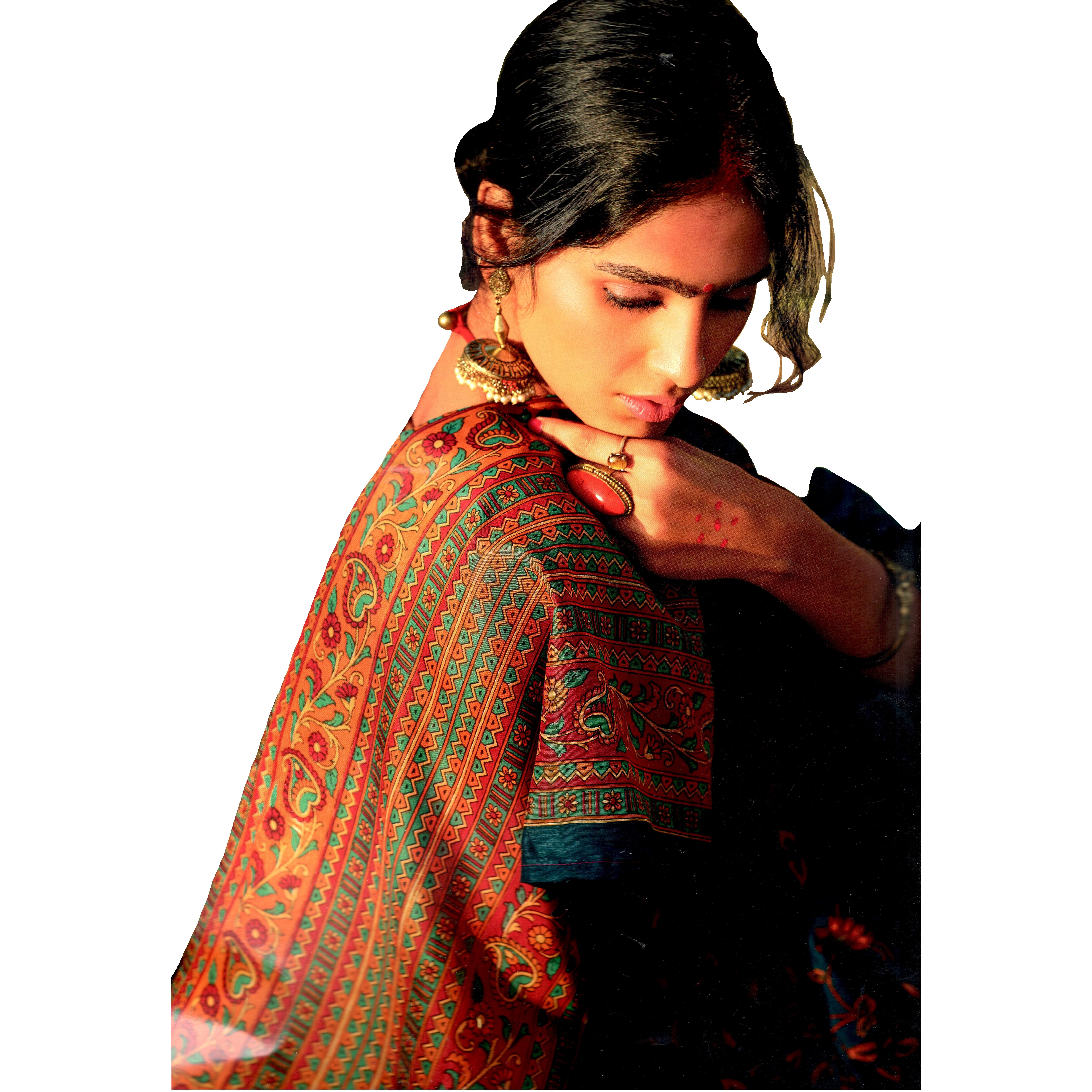 MAHATI Linen Silk Sarees with Stitched Blouse