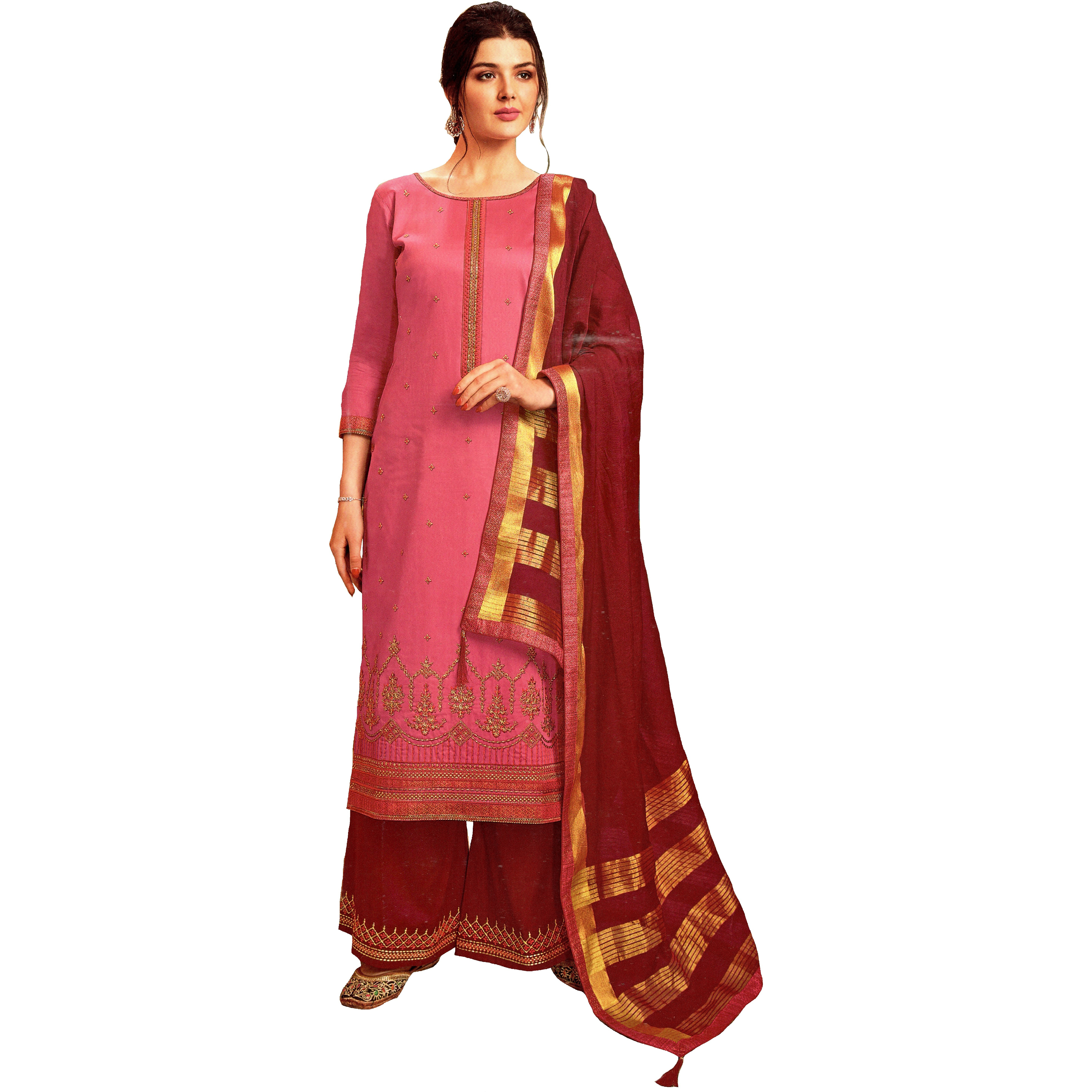 MAHATI Silk Kurti Palazzo Suits