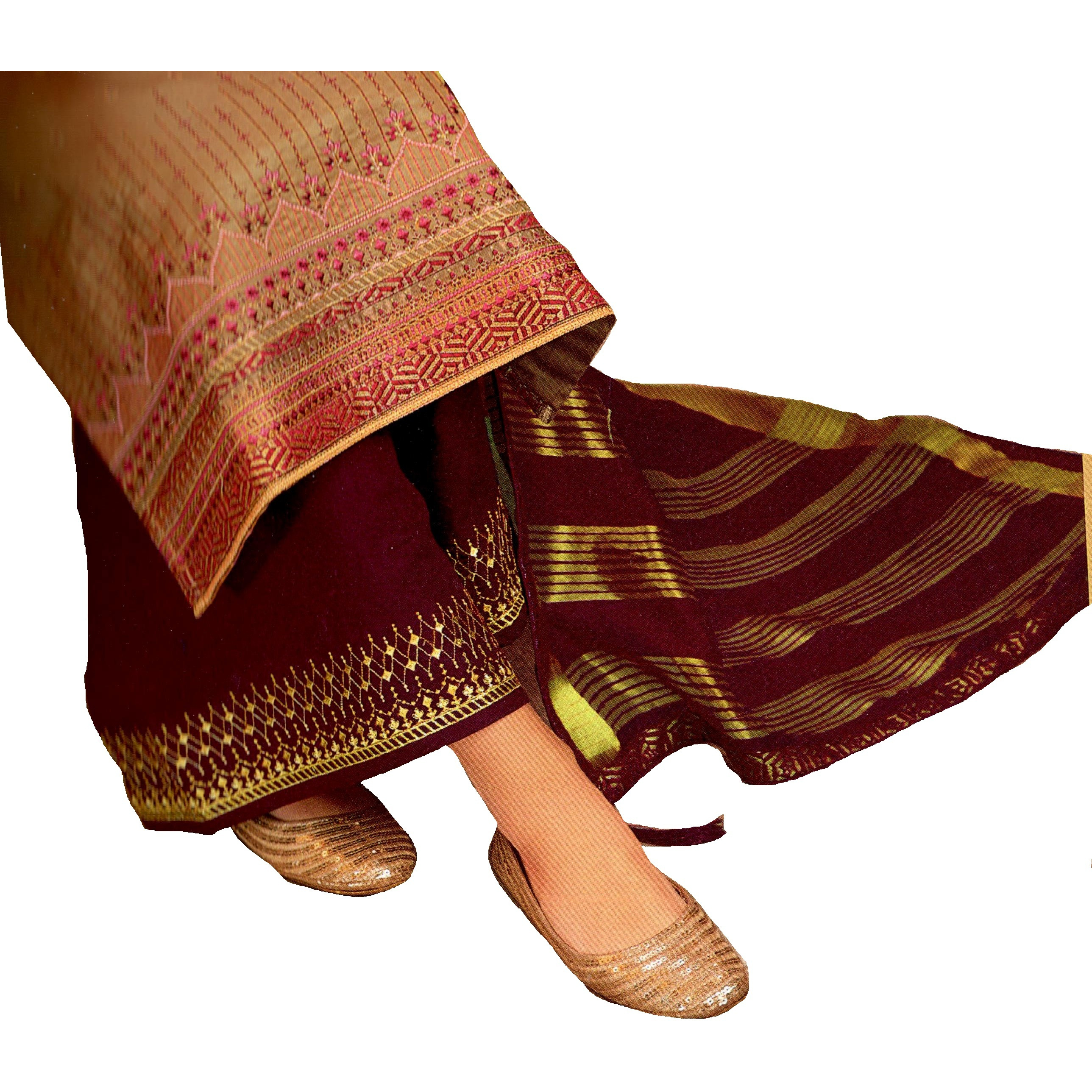 MAHATI Silk Kurti Palazzo Suits (Size M)
