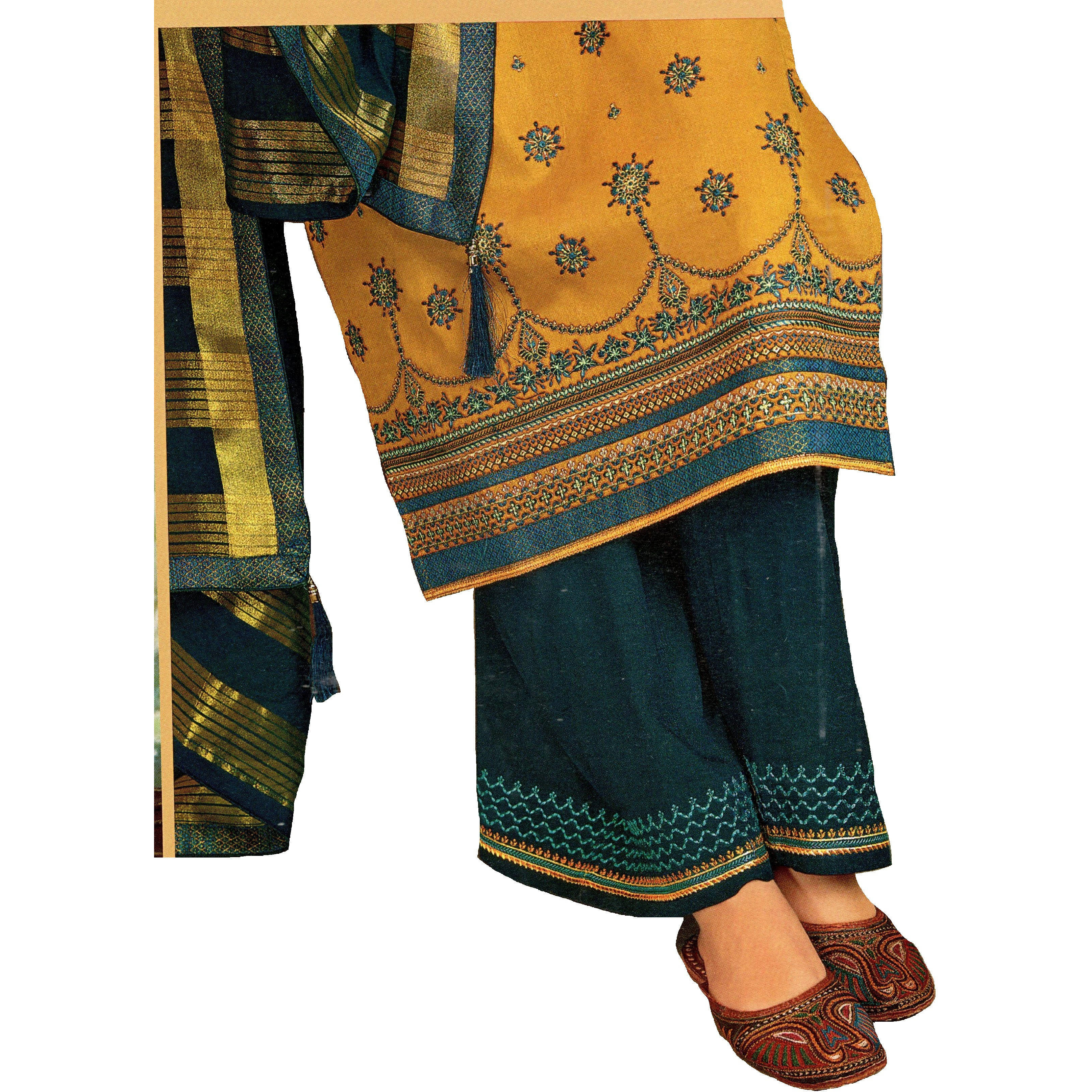 MAHATI Silk Kurti Palazzo Suits (Size L)