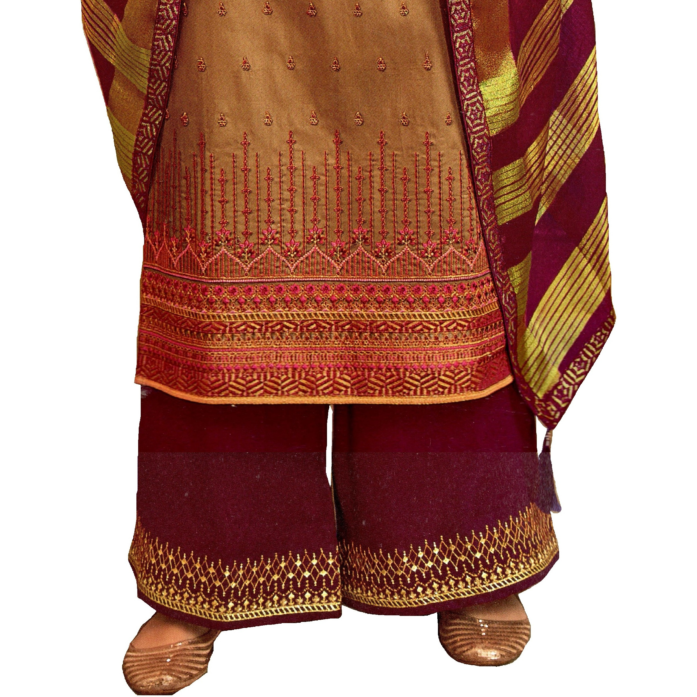 MAHATI Silk Kurti Palazzo Suits (Size L)