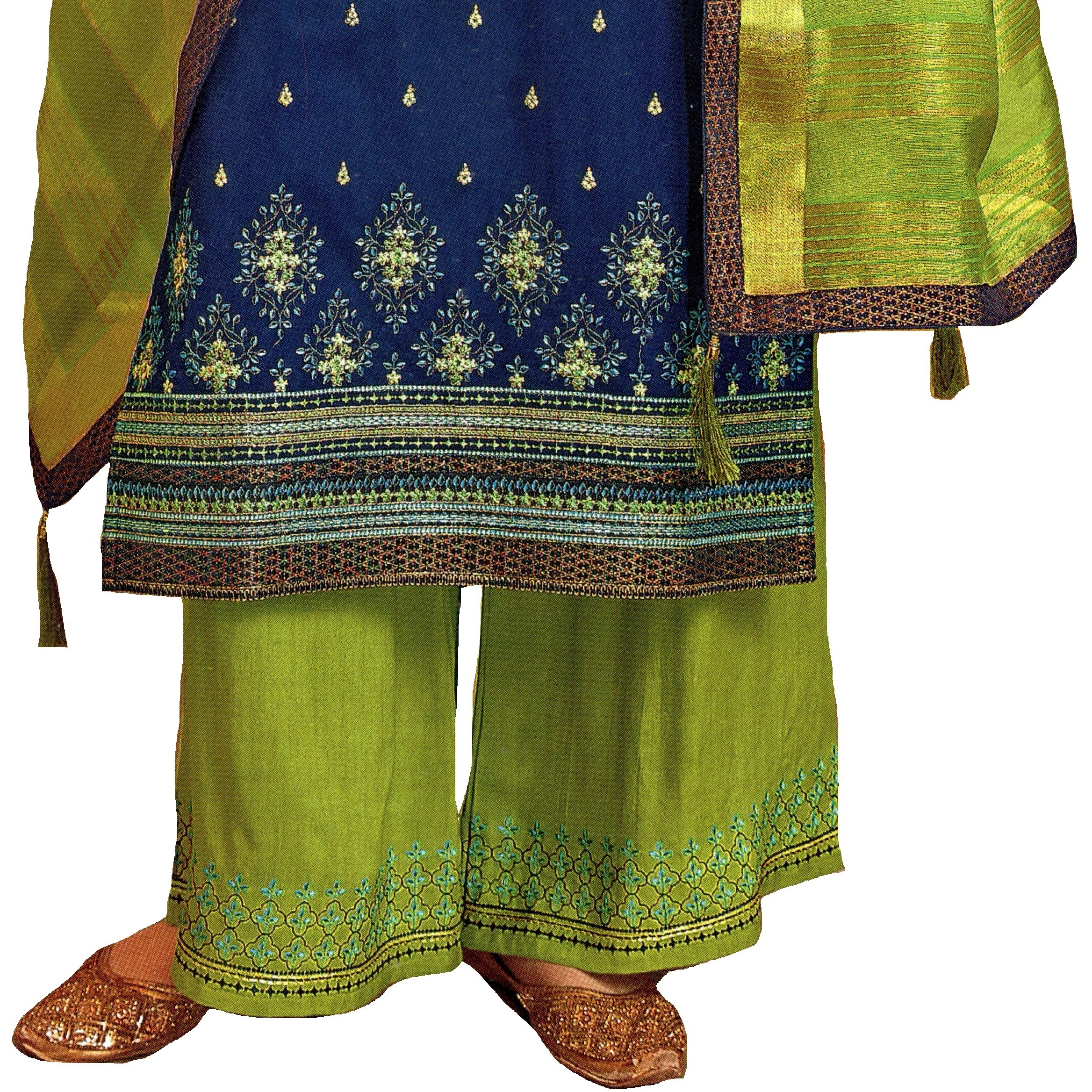 MAHATI Silk Kurti Palazzo Suits (Size XL)
