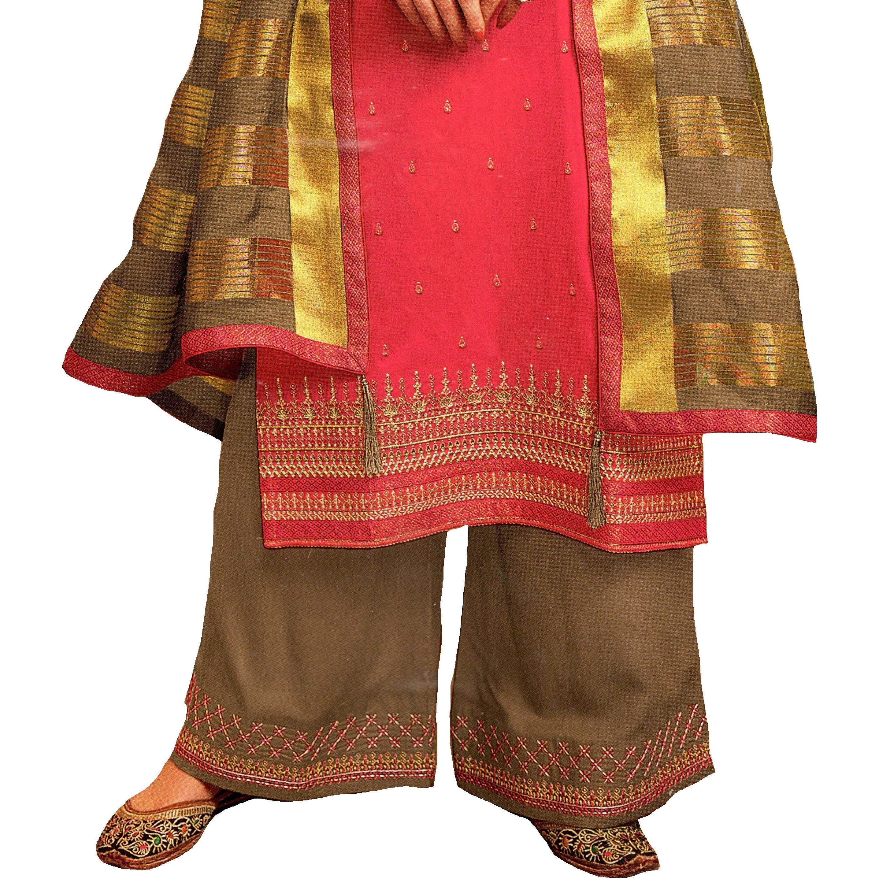 MAHATI Silk Kurti Palazzo Suits (Size XL)