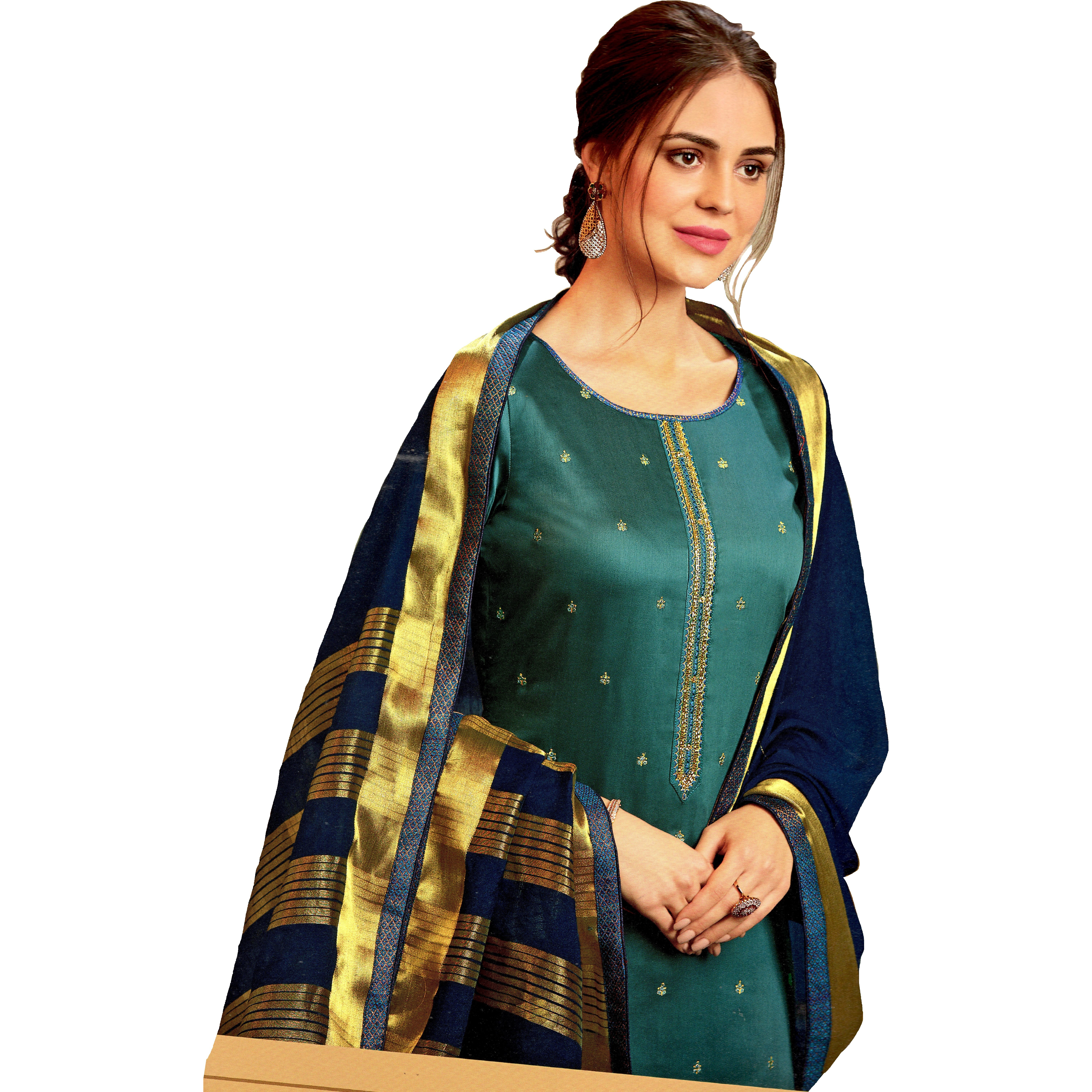 MAHATI Silk Kurti Palazzo Suits (Size XL)
