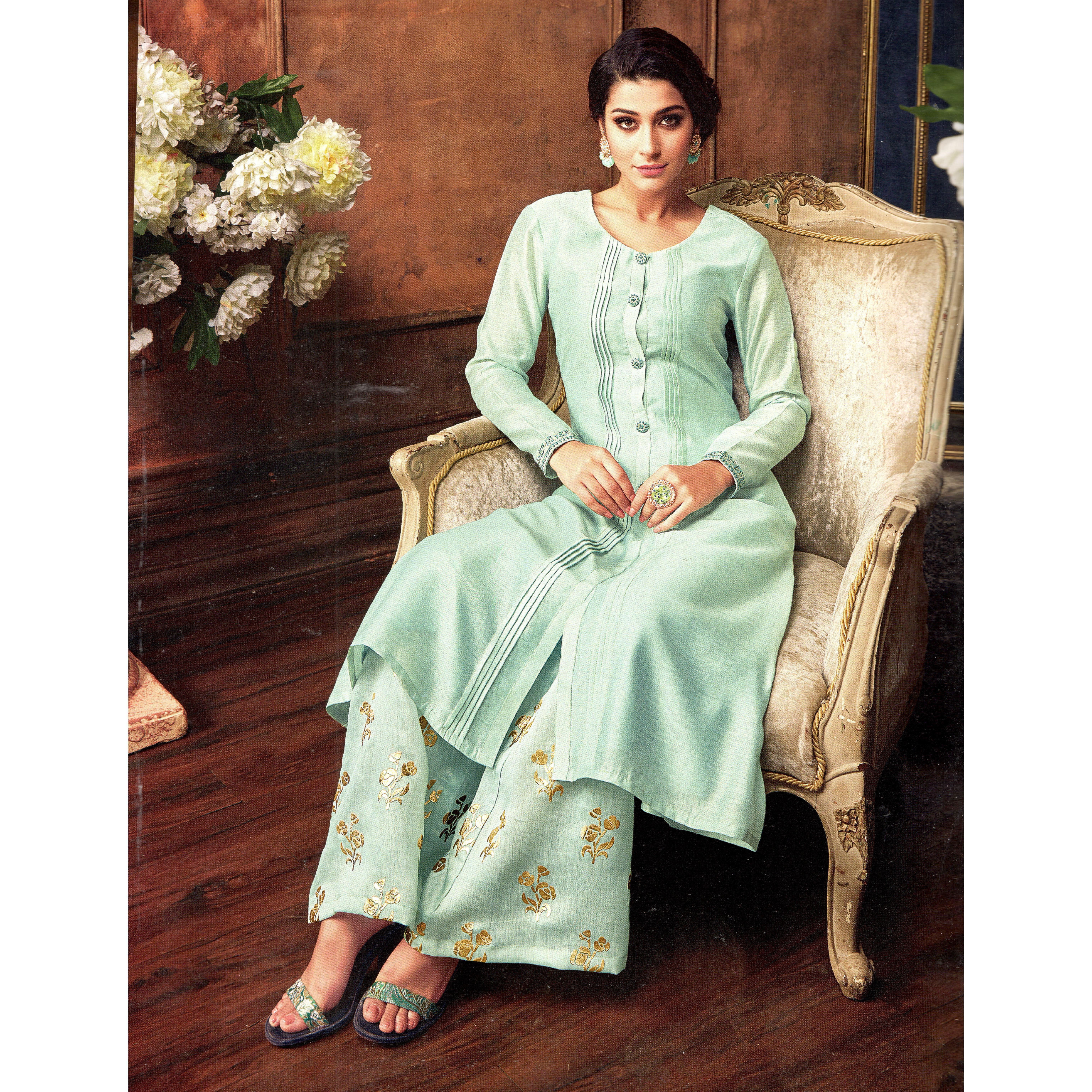 MAHATI Silk Kurti Palazzo Suits