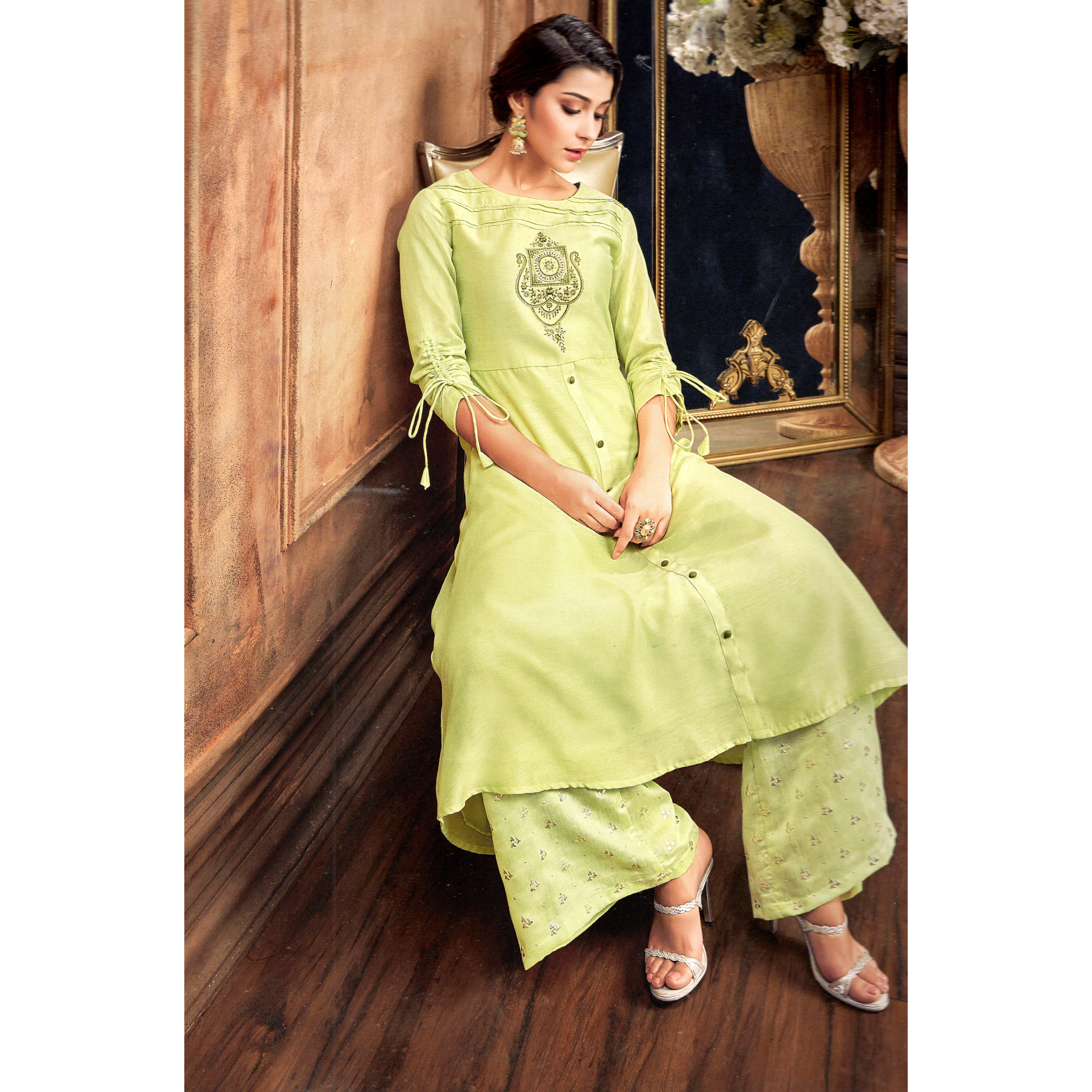 MAHATI Silk Kurti Palazzo Suits