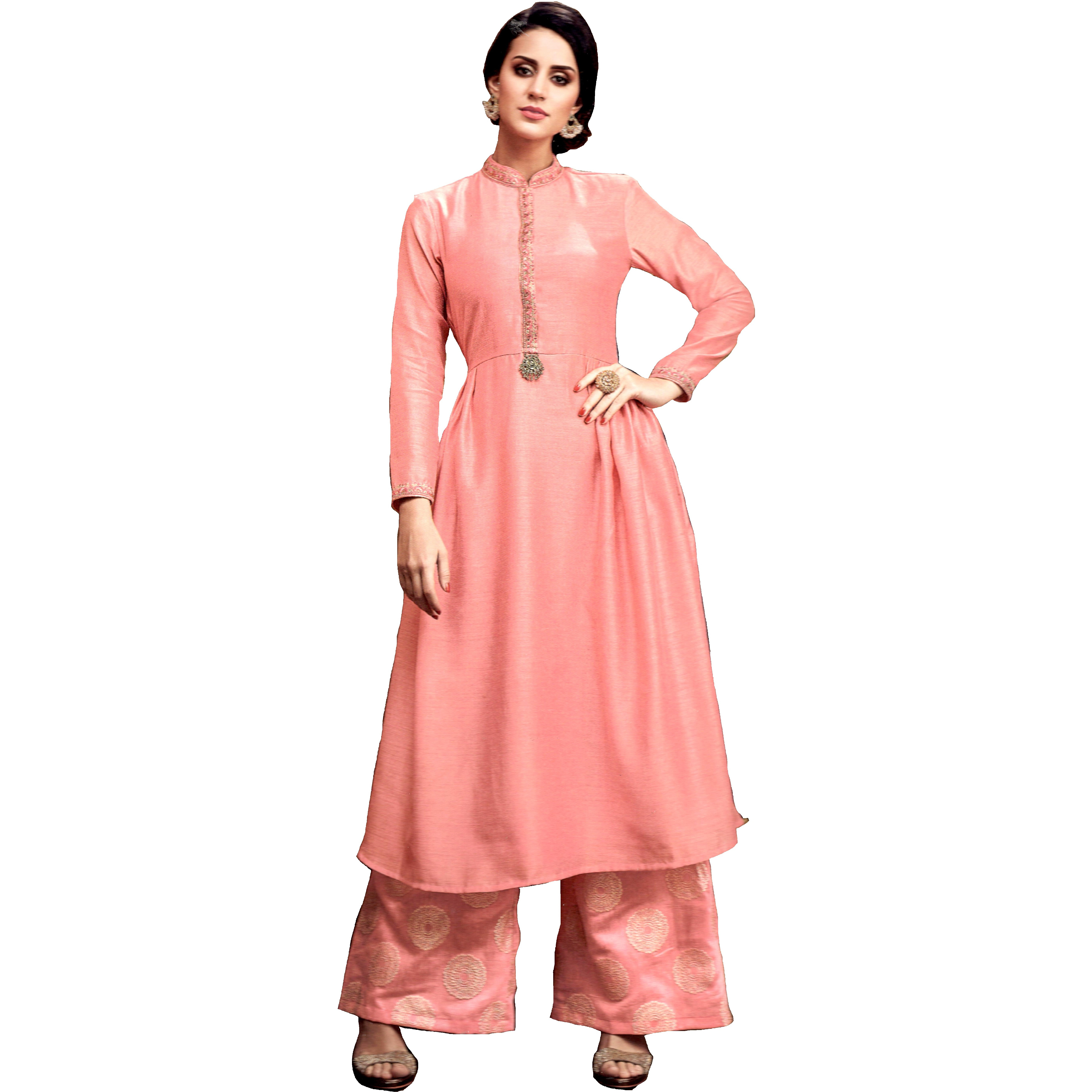 MAHATI Silk Kurti Palazzo Suits (Size: XL)