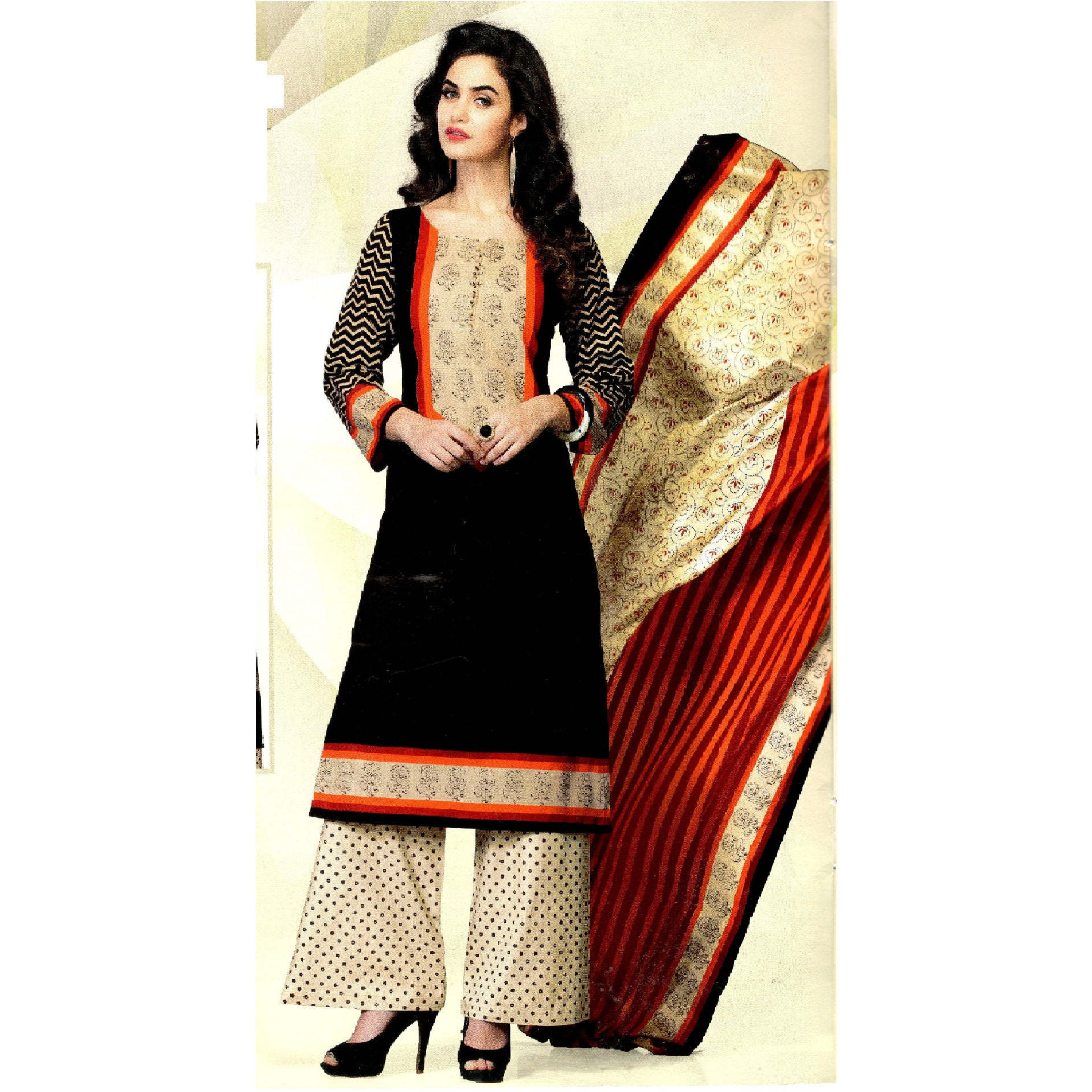 MAHATI Black   cotton  Salwar suits (Size: L)