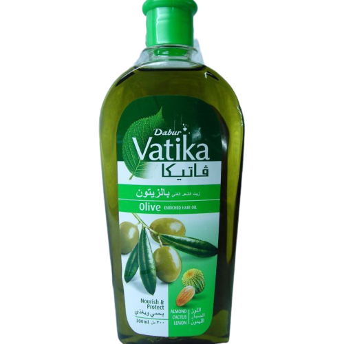 (2 Pack) Dabur Vatika Olive Almond Cactus Lemon Hair Oil - 200 ml Each