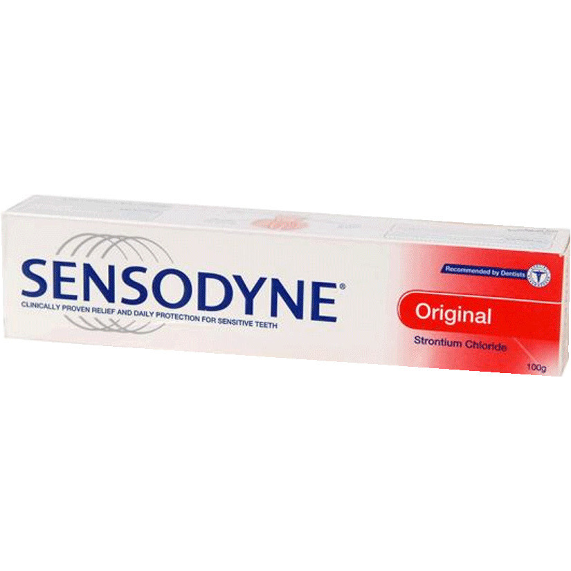 2 Pack Sensodyne 100gm Original Toothpaste Strontium Chloride