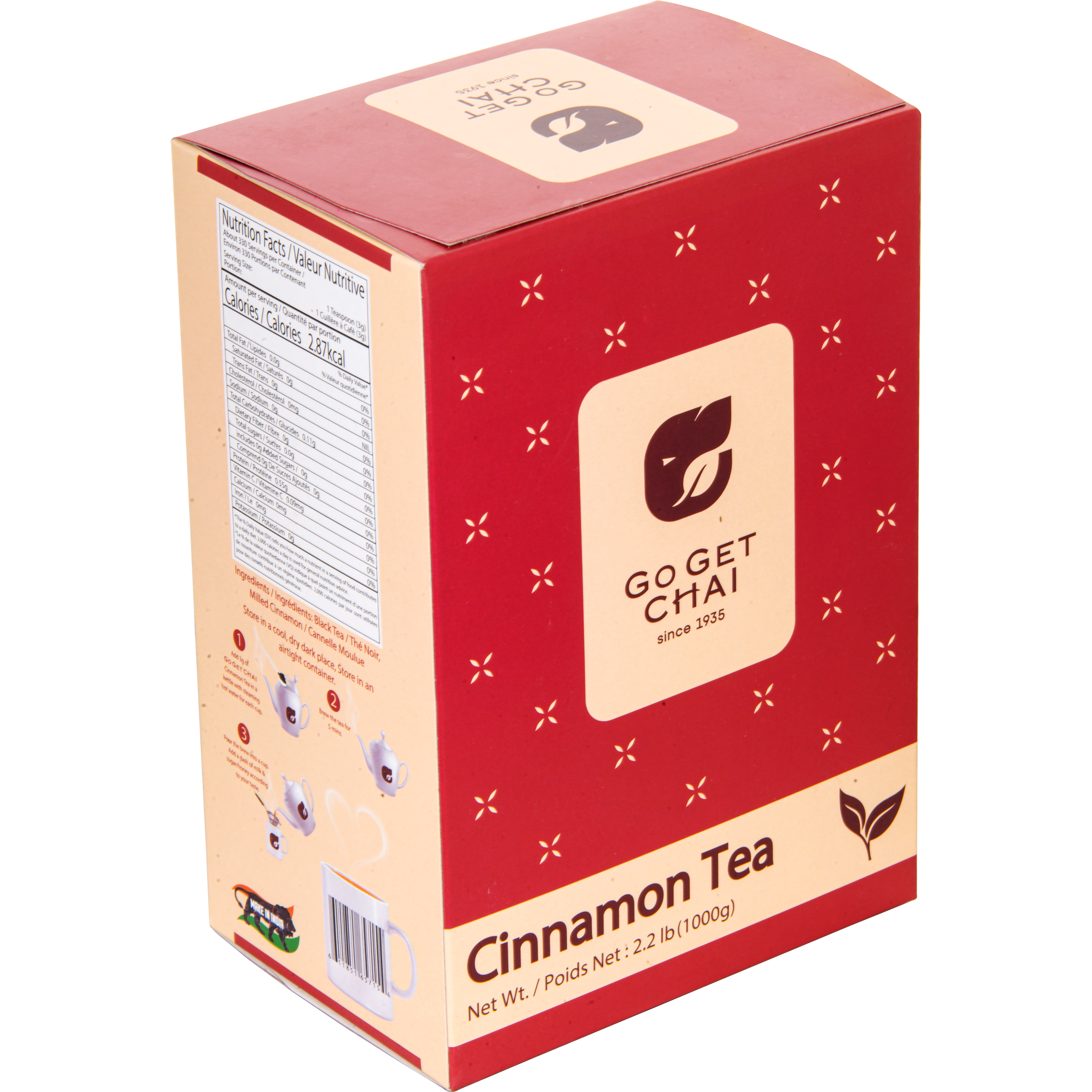 Black tea naturally flavored with Cinnamon