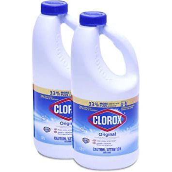 Clorox Concentrated Liquid Bleach with Cloromax Technology, Original - 43 Fl Oz \/ 1.27 L  (2 Pack)