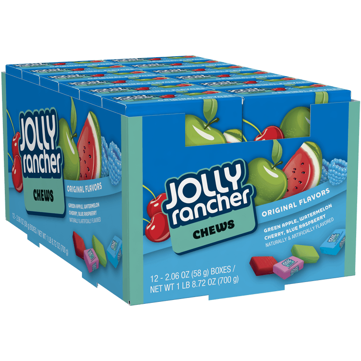 Jolly Rancher, Fruit Chews Assortment Candy Box, 2.06oz  (12 Ct.)