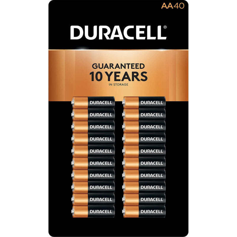 Duracell Coppertop Alkaline AA Batteries, 40 Count