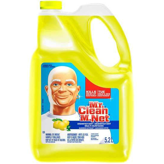 Mr. Clean Disinfectant Multi-Surfaces Summer Citrus, Antibacterial Cleaner 176oz\/5.2L