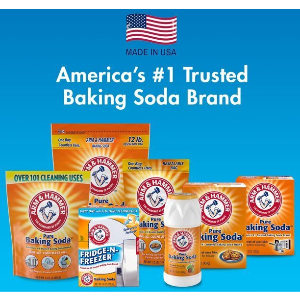 Arm  Hammer Pure Baking Soda, 1 LB. Each - Pack of 4