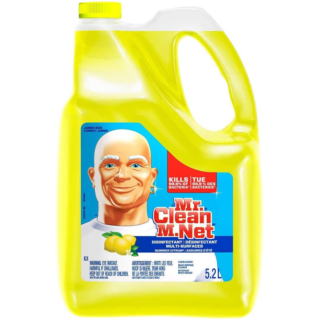 Mr. Clean Disinfectant Multi-Surfaces Summer Citrus, Antibacterial Cleaner 176oz\/5.2L