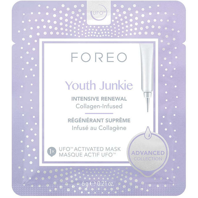 Foreo UFO Activated Masks -Youth Junkie Intensive Renewal - 6 Count Each 0.21oz
