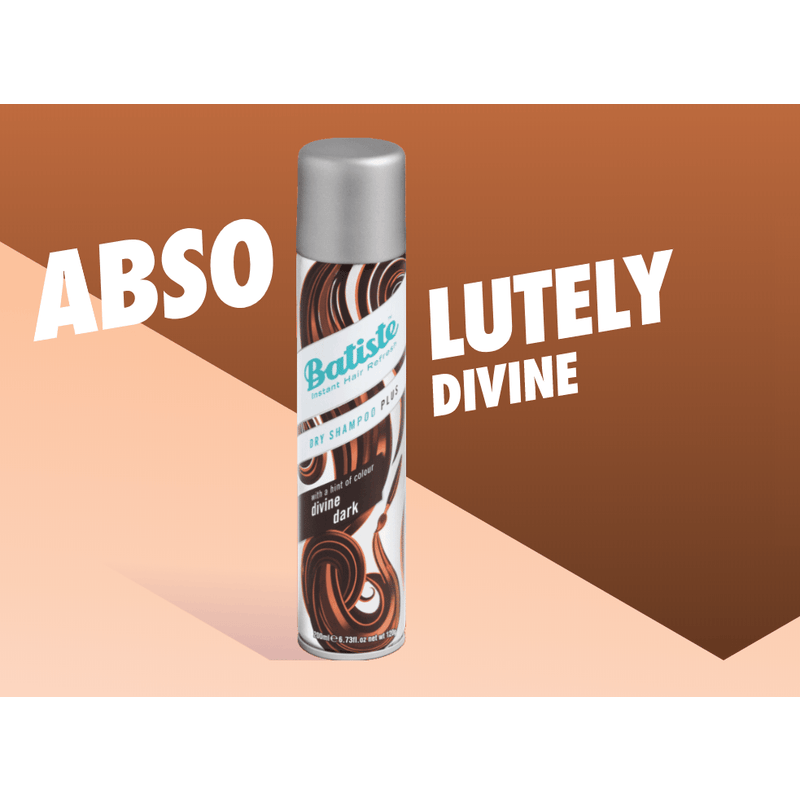 Batiste Dry Shampoo Plus, Divine Dark, 6.73 fl. oz - Pack of 2