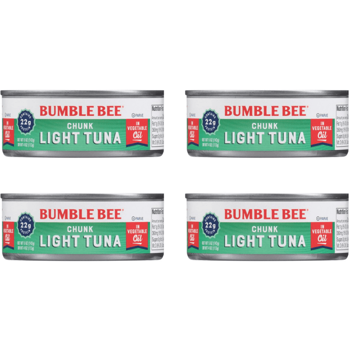 Bumble Bee Chunk Light Tuna in Vegetable Oil 5oz - Pack of 4
