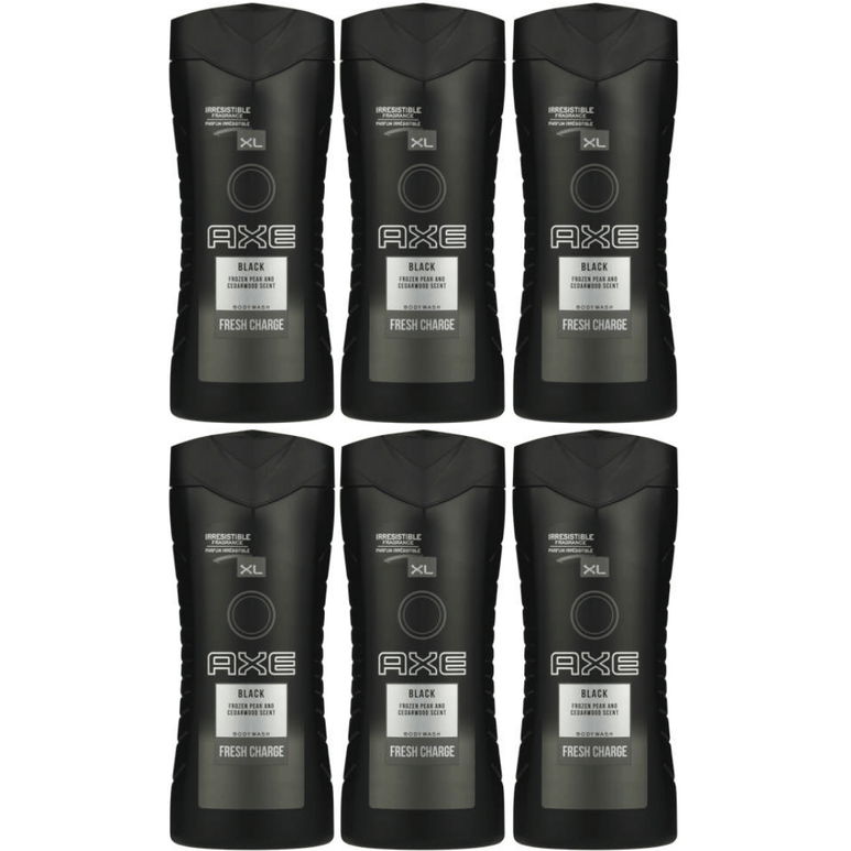 Axe Black Fresh Charge Frozen Pear  Cedarwood Scent Body Wash 250ml - Pack of 6