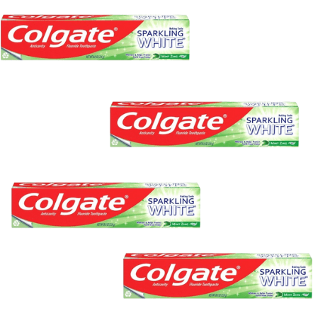 Colgate Sparkling White Whitening Toothpaste Mint Zing 8oz (4 Pack)