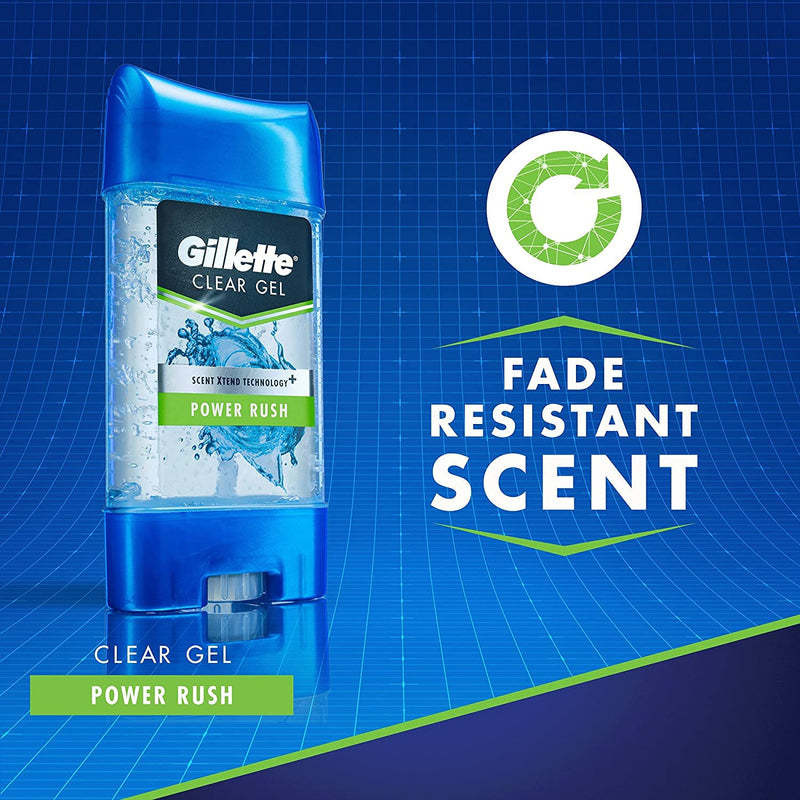 Gillette Deodorant Anti-Perspirant Power Rush 70ml - Pack of 6
