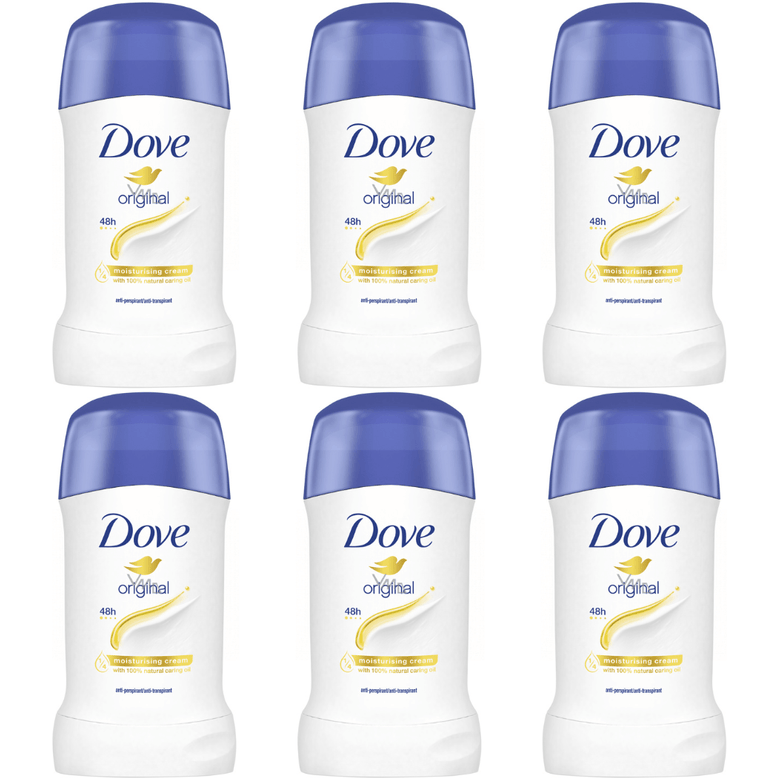 Dove Original Stick Anti-Perspirant Deodorant 40ml - Pack of 6