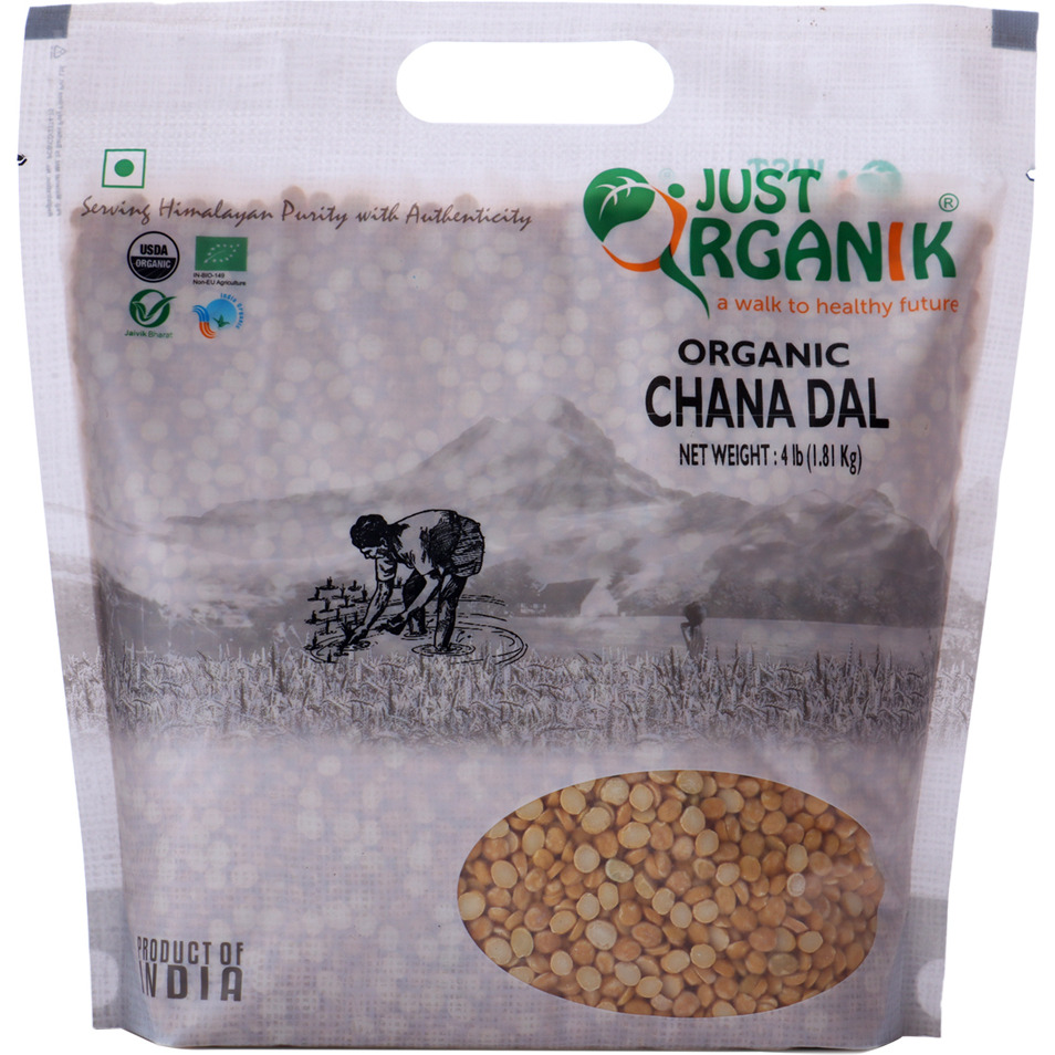 Just Organik Organic  Chana Dal Split Chickpea 4 lbs