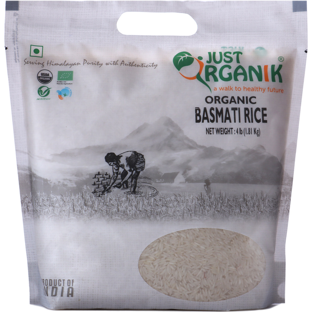 Just Organik Organic Basmati Rice (White) 4 lbs