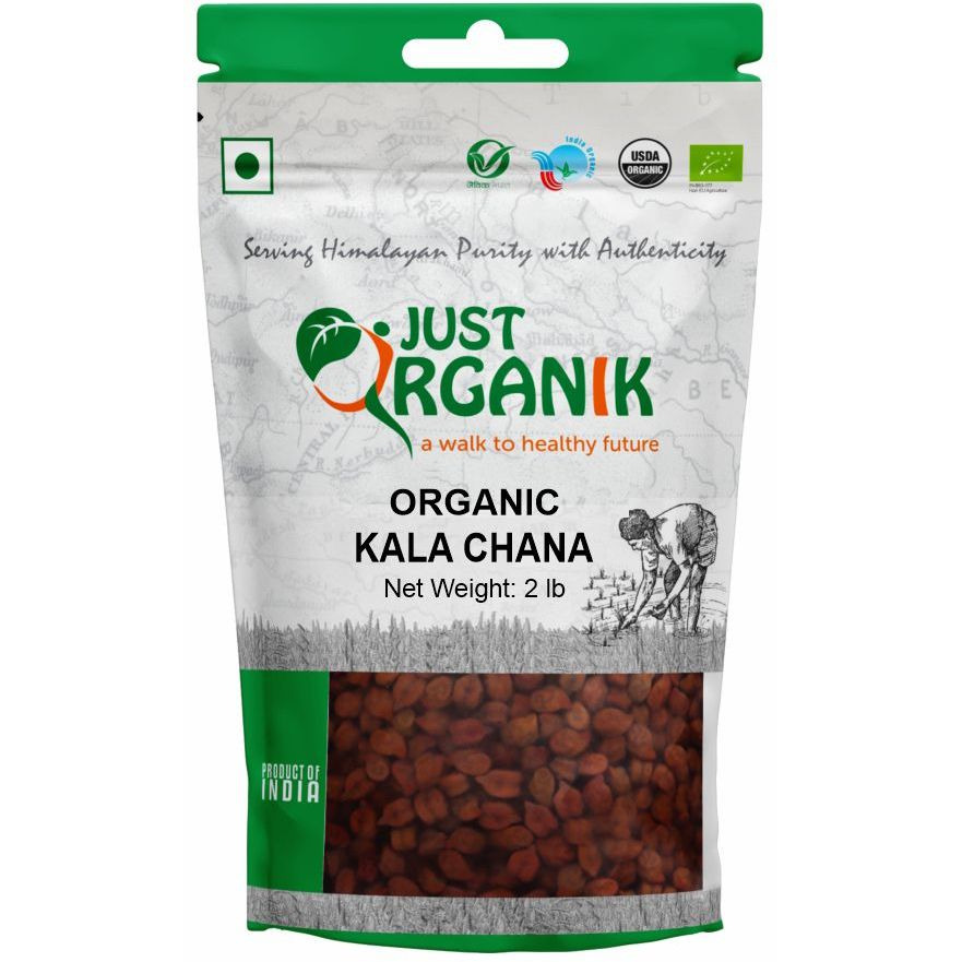Just Organik Organic Brown Chana Whole 2 lbs