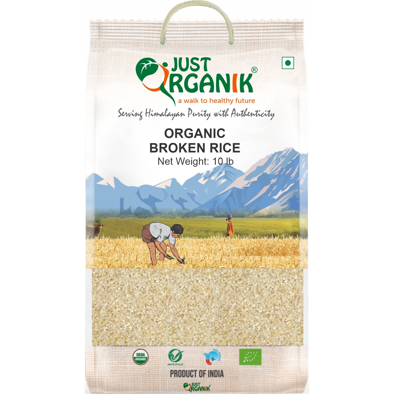 Just Organik Organic Rice Broken 4 lbs