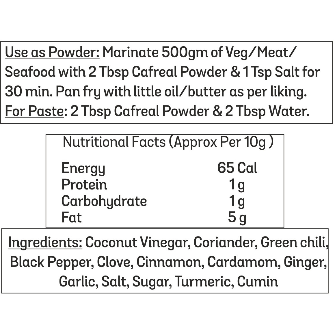 El The Cook Goa Cafreal Masala CONCENTRATE, Premium Goa Spice Blend, For Chicken, Beef & Lamb Stir-Fry & Curry, 2.82oz, Vegan, Gluten-Free (Flavor Cafreal)