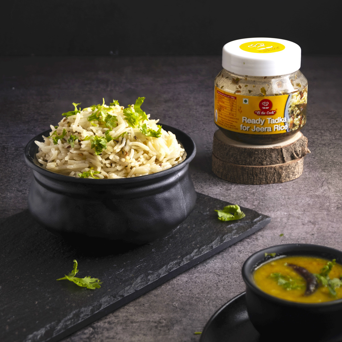 EL The Cook Ready-to-Use Ghee Tadka(CONCENRATED Whole Spice Tempering) for Jeera/Cumin Rice, Indian Rice Seasoning, Super Saver Jar Pack, 6.34oz, Vegetarian, Gluten-Free (Flavor Jeera Rice)