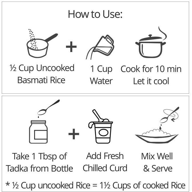 EL The Cook Ready-to-Use Tadka(CONCENRATED  Whole Spice Tempering) for Curd Rice, Indian Rice Seasoning, Super Saver Jar Pack, 6.34oz, Vegan, Gluten-Free (Flavor Curd Rice)
