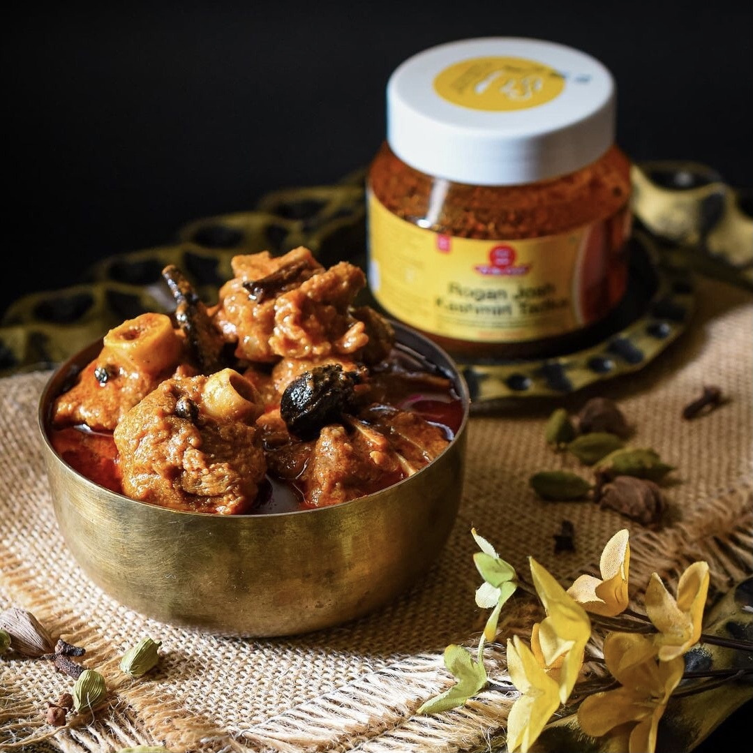 EL The Cook Ready-to-Use Tadka(CONCENRATED Whole Spice Tempering) for Kashmiri Rogan Josh, Indian Meat Marinade, Super Saver Jar Pack, 6.70oz, Vegan, Gluten-Free (Flavor Rogan Josh)