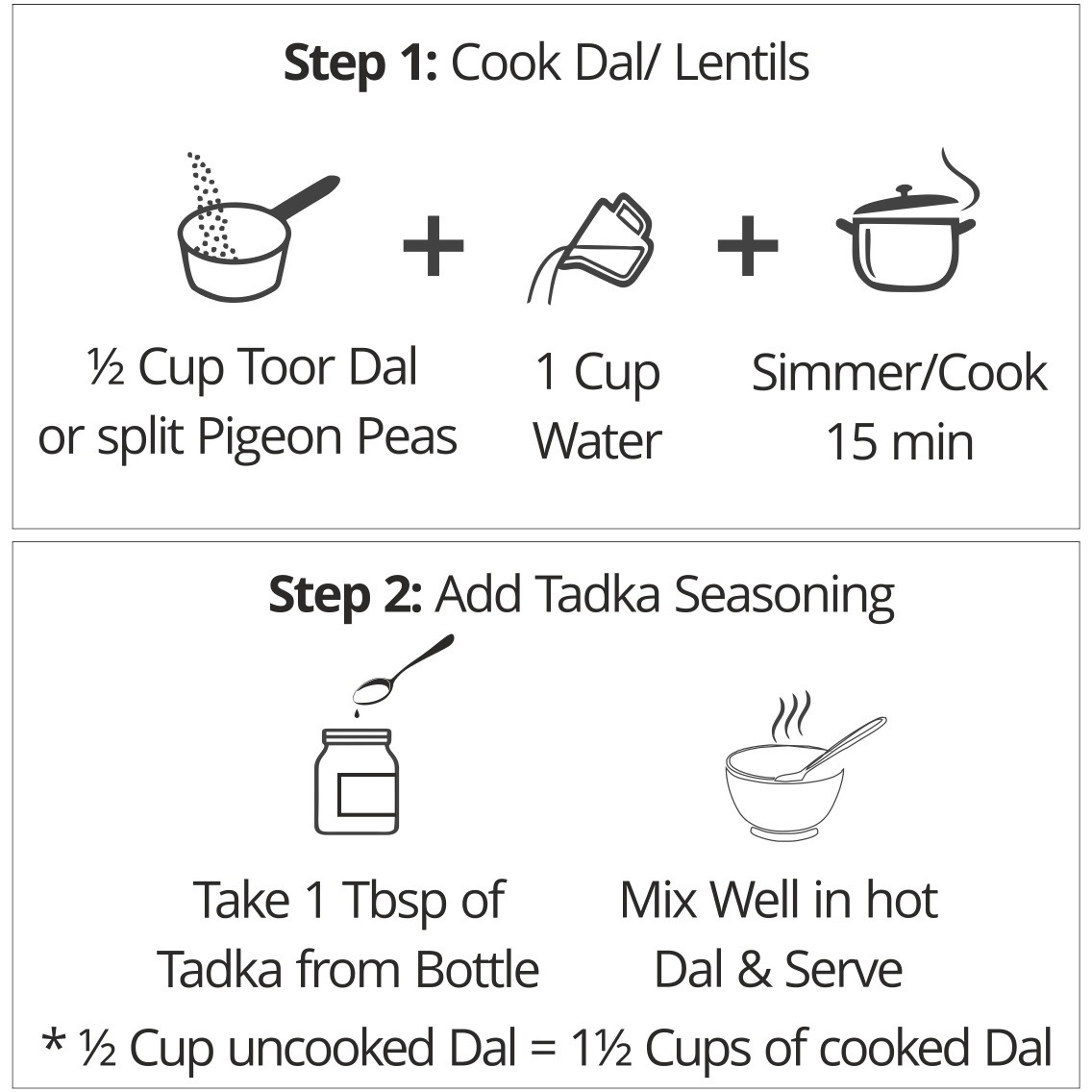 EL The Cook Ready-to-Use Ghee Tadka(CONCENRATED Whole Spice Tempering) for Dal, Indian Lentils Seasoning, Super Saver Jar Pack, 6.34oz, Vegetarian, Gluten-Free (Flavor Dal Tadka)