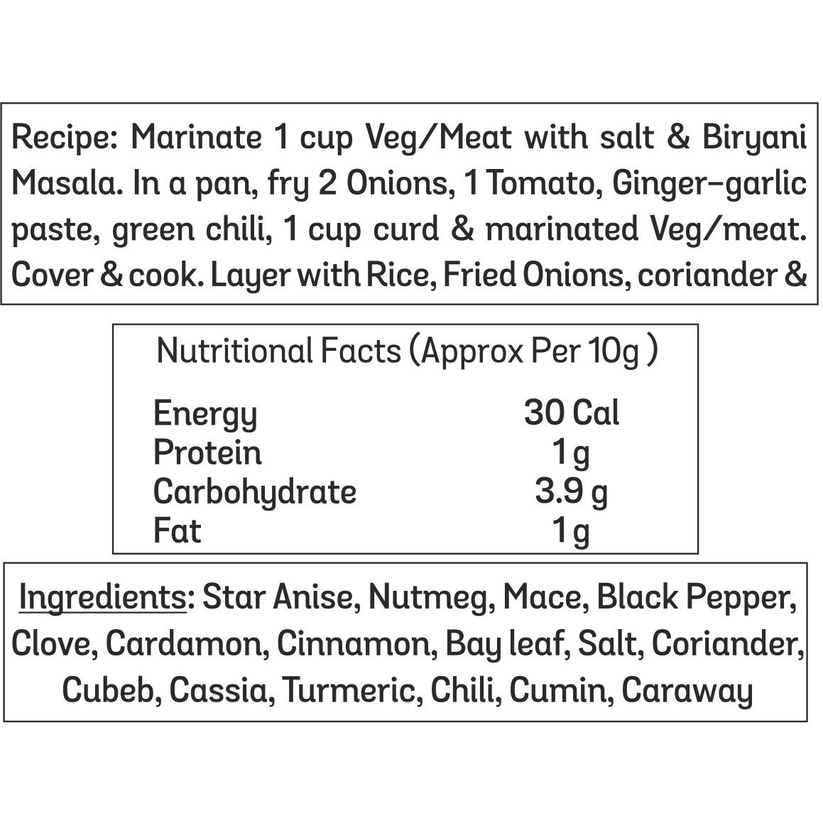El The Cook Royal Biryani Masala, Premium Indian Spice Blend, For Biryani & Indian Rice Dishes, 2.82oz, Vegan, Gluten-Free (Flavor: Biryani Masala)