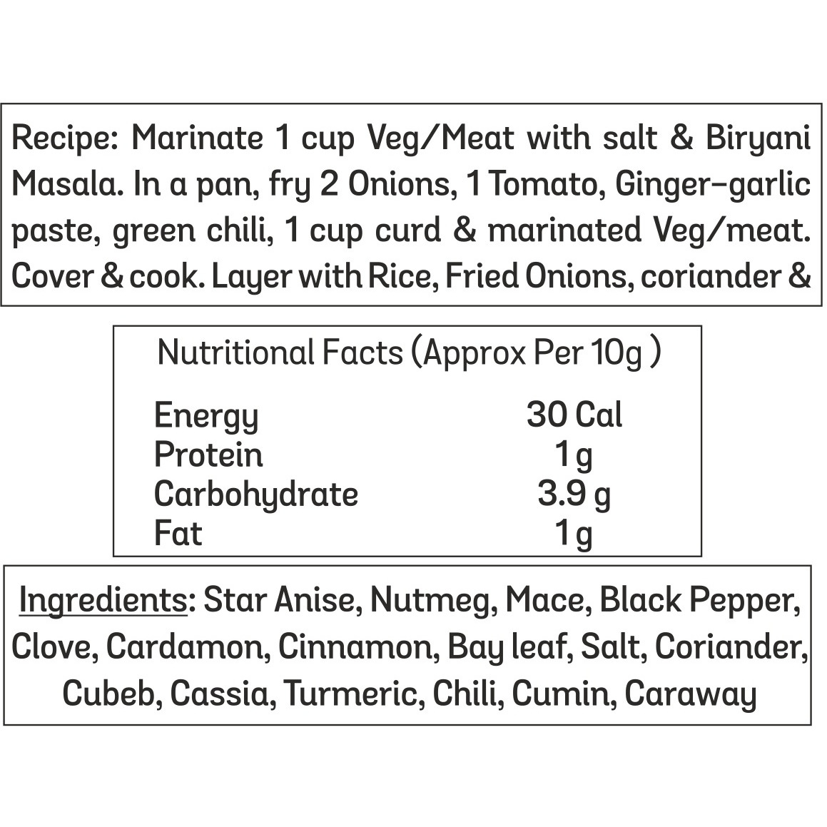 El The Cook Royal Biryani Masala, Premium Indian Spice Blend, For Biryani & Indian Rice Dishes, 2.82oz, Vegan, Gluten-Free (Flavor Biryani Masala)