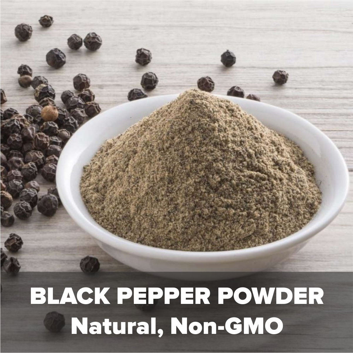 EL The Cook Black Peppercorns Powder | Aromatic Indian Spice Pepper | Natural, Vegan, Gluten Free, NON-GMO, Resealable Bag | Ideal for Cooking, Seasoning & Grinder/Pepper Mill Refill | 1.7oz (50gm) (Flavor Black Pepper)