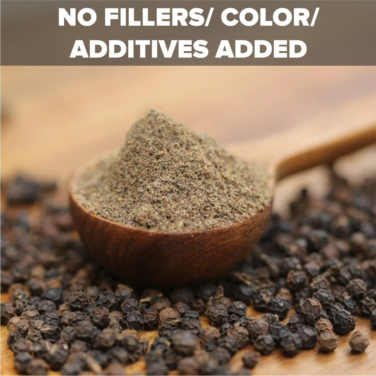 EL The Cook Black Peppercorns Powder | Aromatic Indian Spice Pepper | Natural, Vegan, Gluten Free, NON-GMO, Resealable Bag | Ideal for Cooking, Seasoning & Grinder/Pepper Mill Refill | 1.7oz (50gm) (Flavor Black Pepper)
