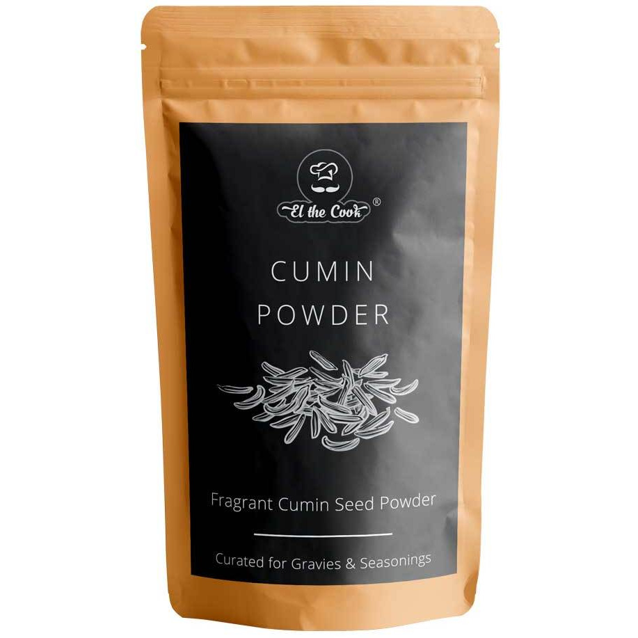 EL The Cook Cumin/Jeera Powder | Aromatic Indian Spice | Natural, Vegan, No Colors, Gluten Free, NON-GMO | Resealable Bag | Ideal for Asian, Thai, Indian, Mexican | 1.7oz (50gm) (Flavor Cumin/Jeera)
