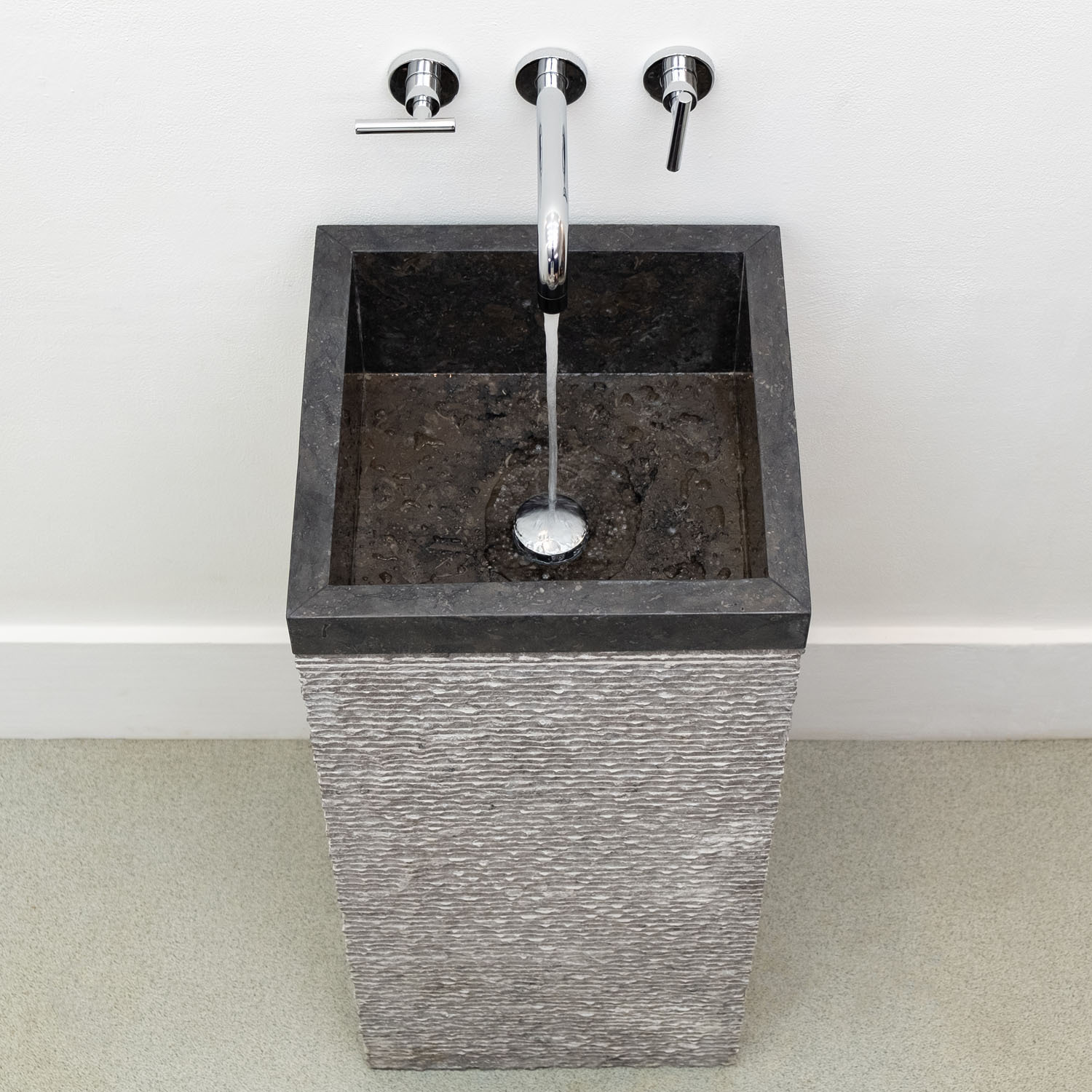 Marble free standing basin,  Marble Pedestal Washbasin, Pedestal Sink, Natural Stone Washbasin, Freestanding Marble washbasin