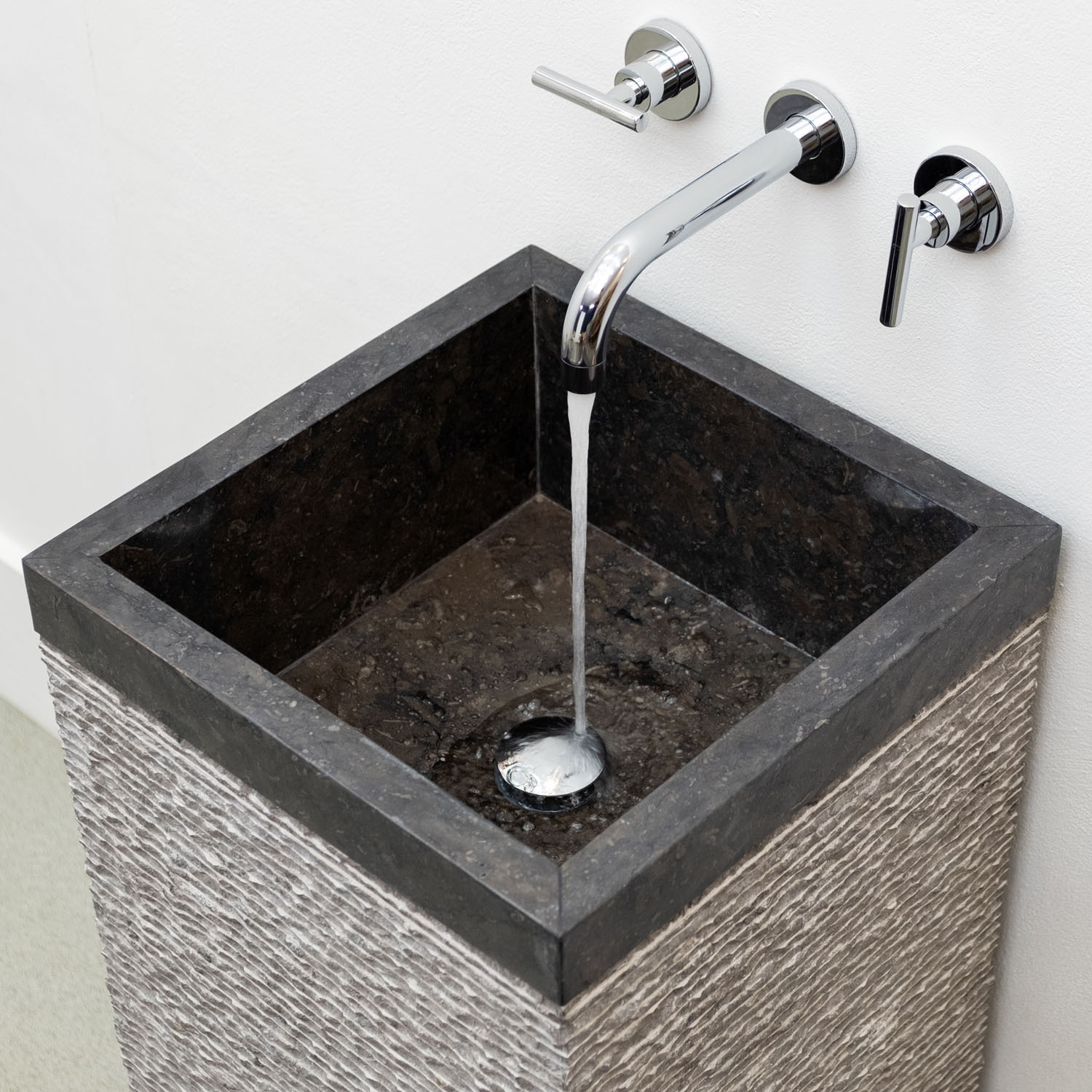 Marble free standing basin,  Marble Pedestal Washbasin, Pedestal Sink, Natural Stone Washbasin, Freestanding Marble washbasin