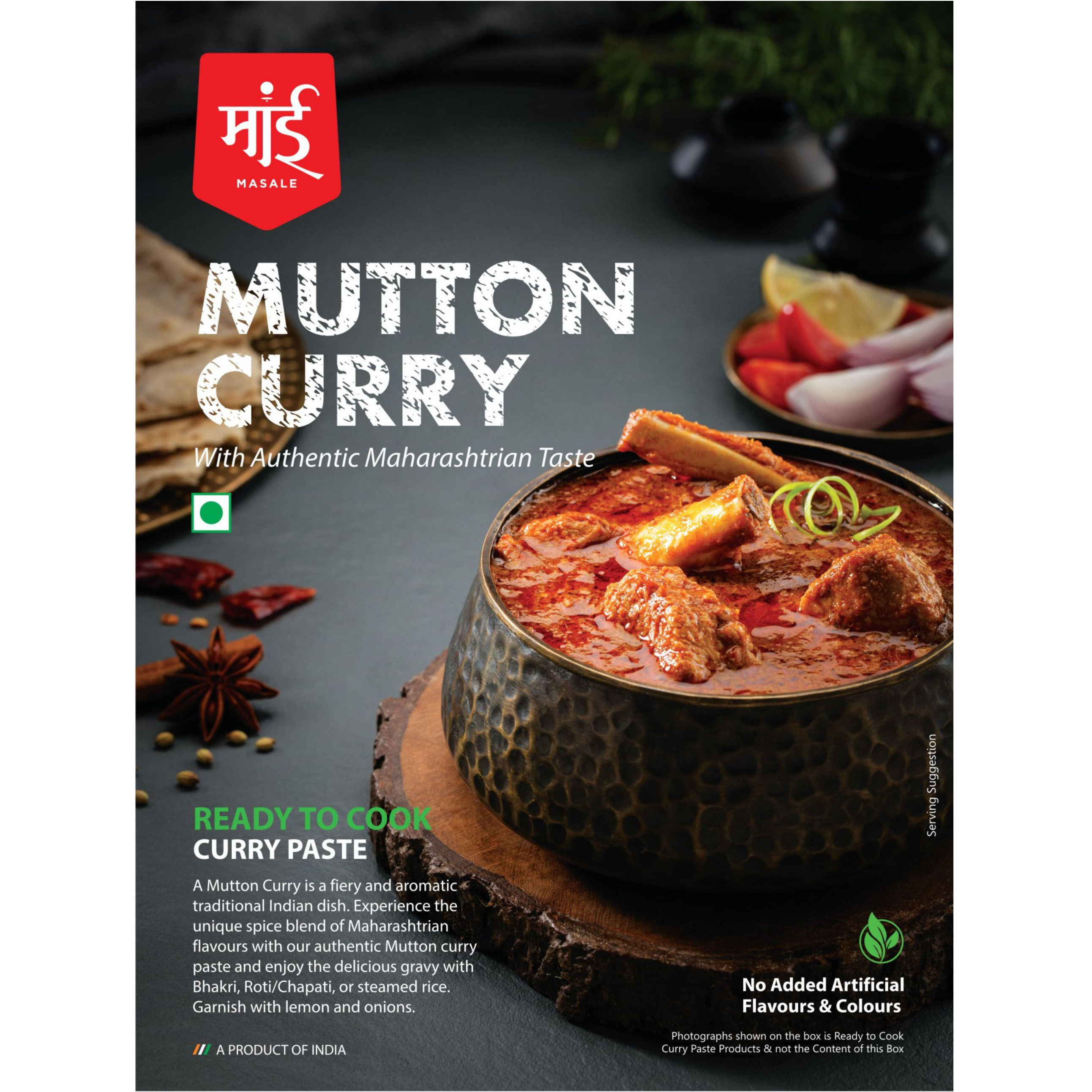 Maai Masale - Mutton Masala Cooking Curry Paste l (Pack of 3) Ready to Cook Spice Mix l Easy to Make Instant Masala Curry Paste l Serves-4