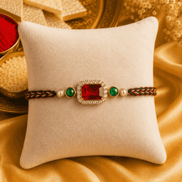 American Diamond and Kundan Rakhi