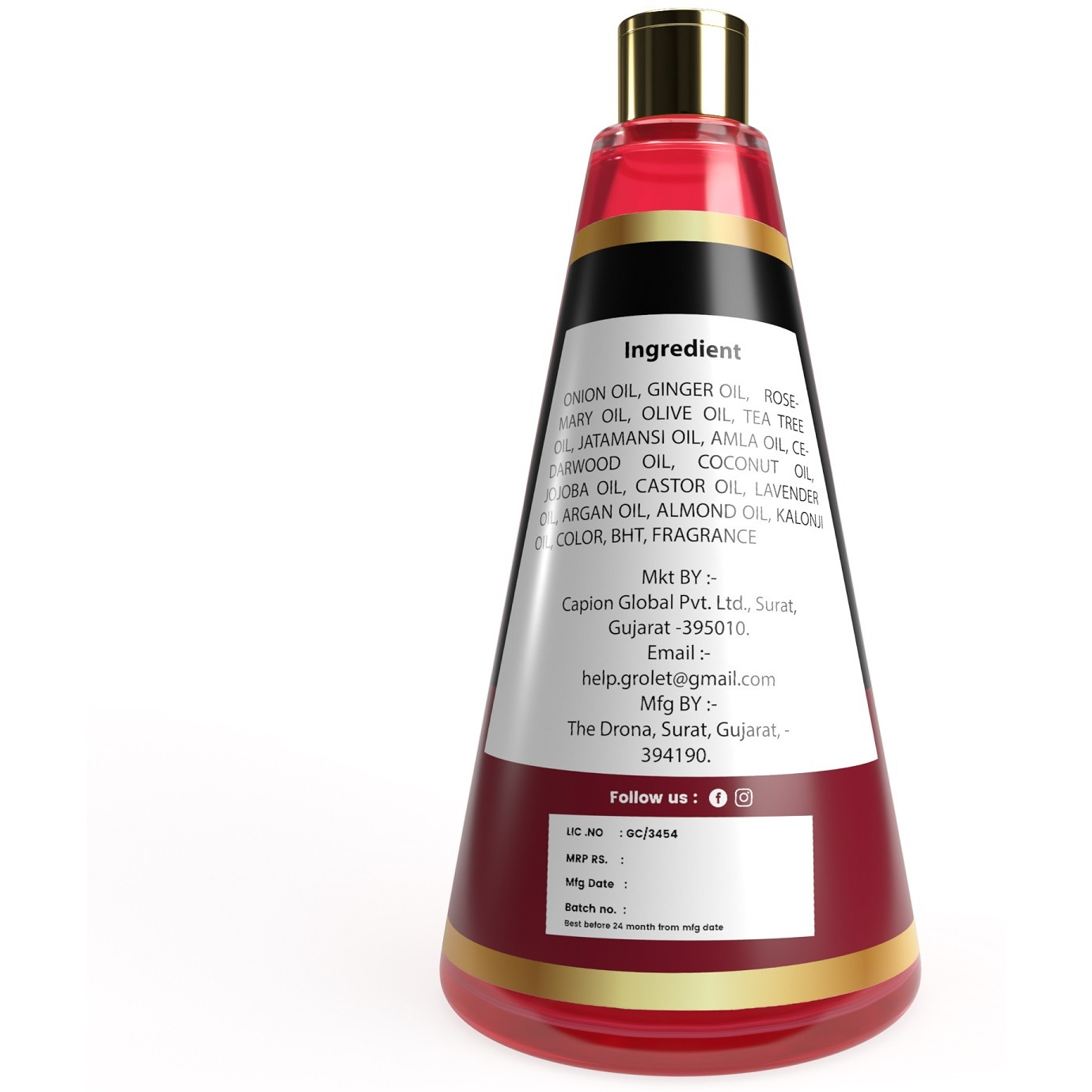 Grolet Onion Hair Oil with Black Seed Extracts