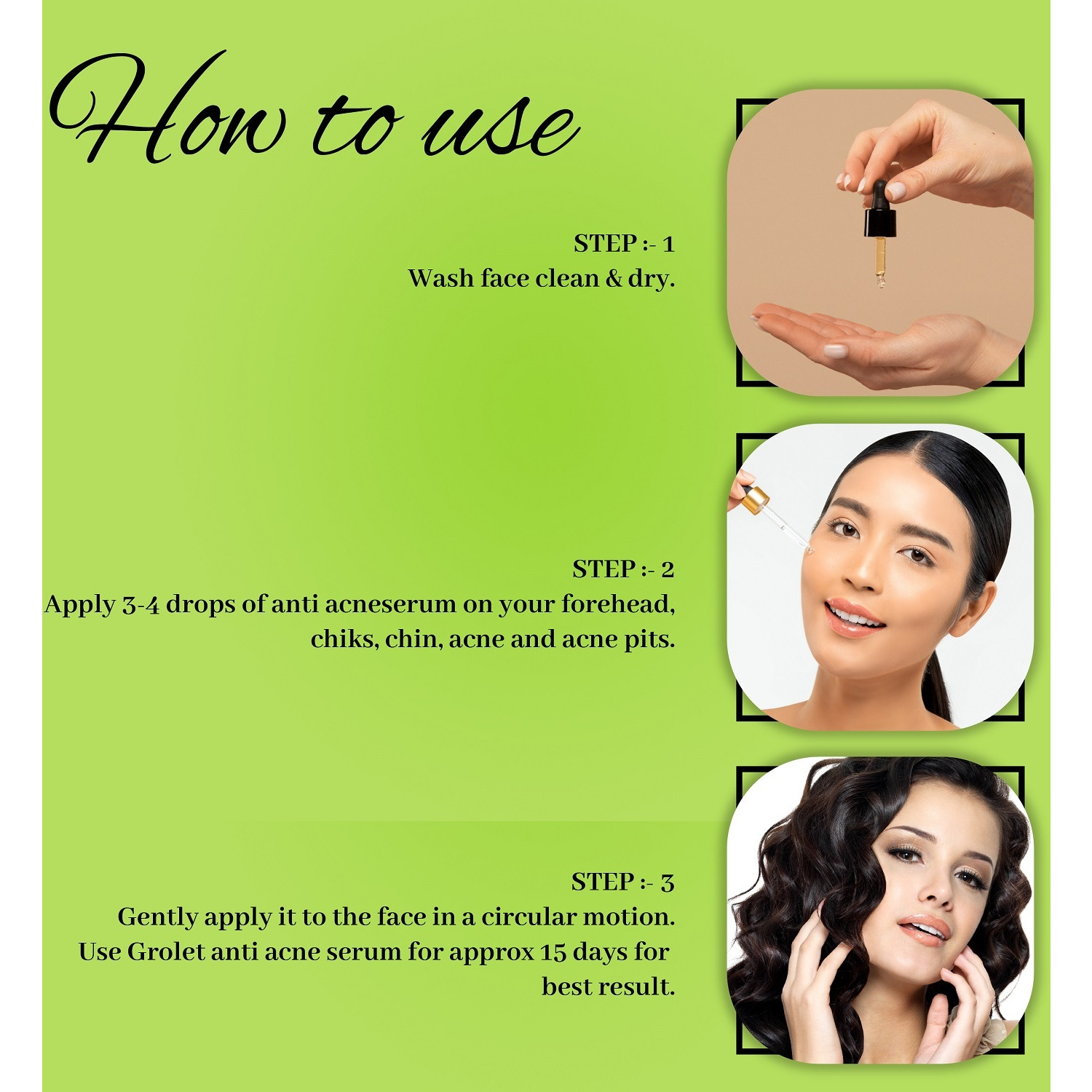 Grolet Natural Anti Acne Face Serum