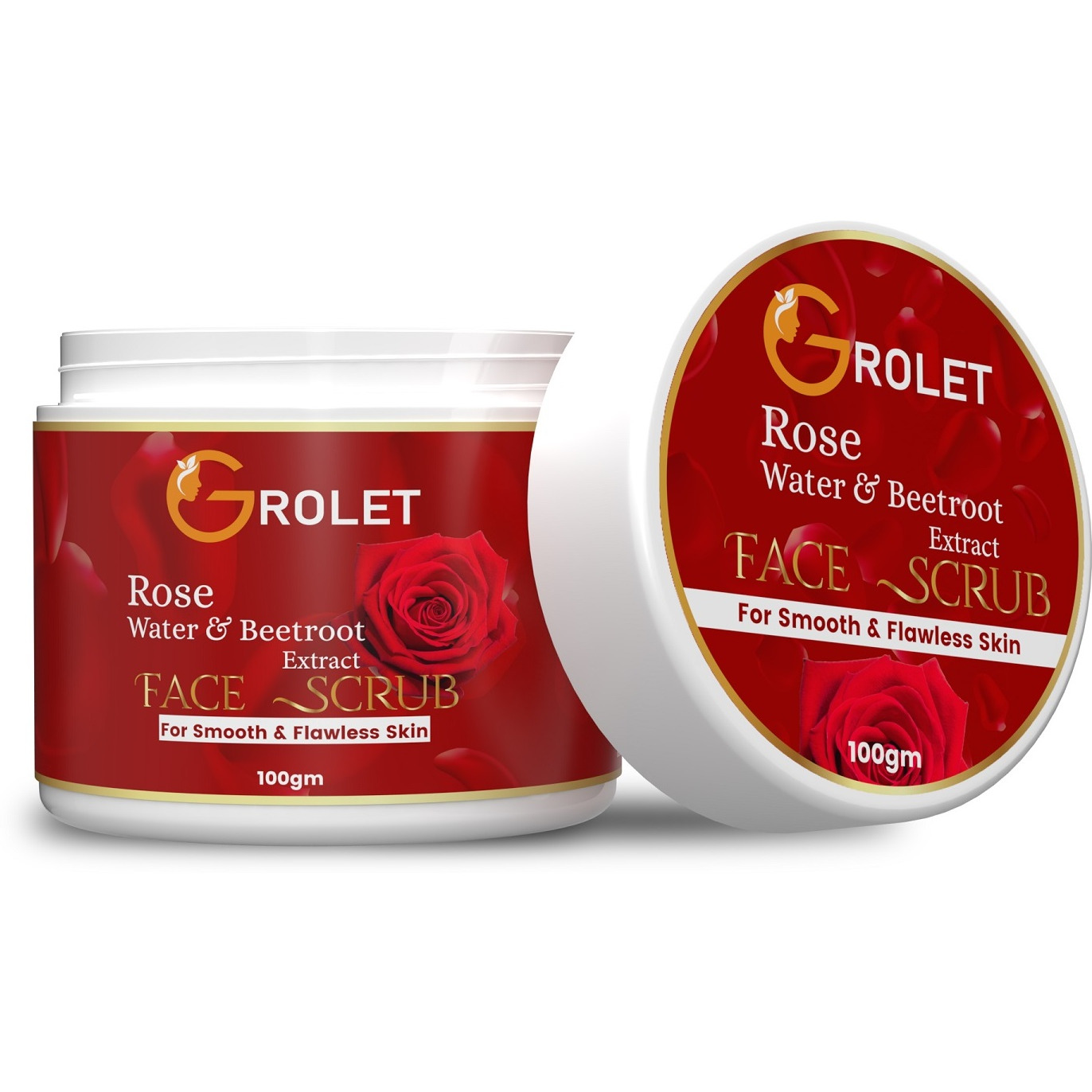 Grolet Rose Face Scrub with Beetroot Extract